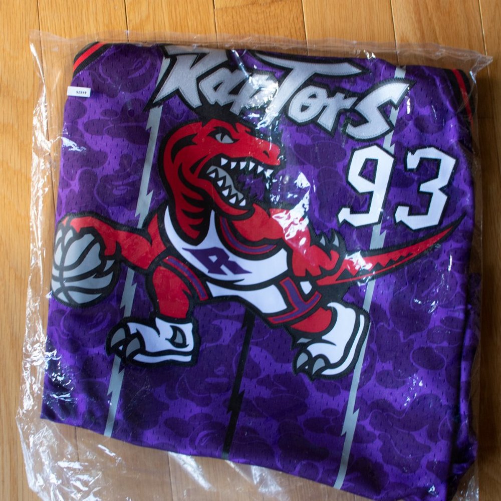 Bape x Mitchell and Ness Toronto Raptors Jersey
